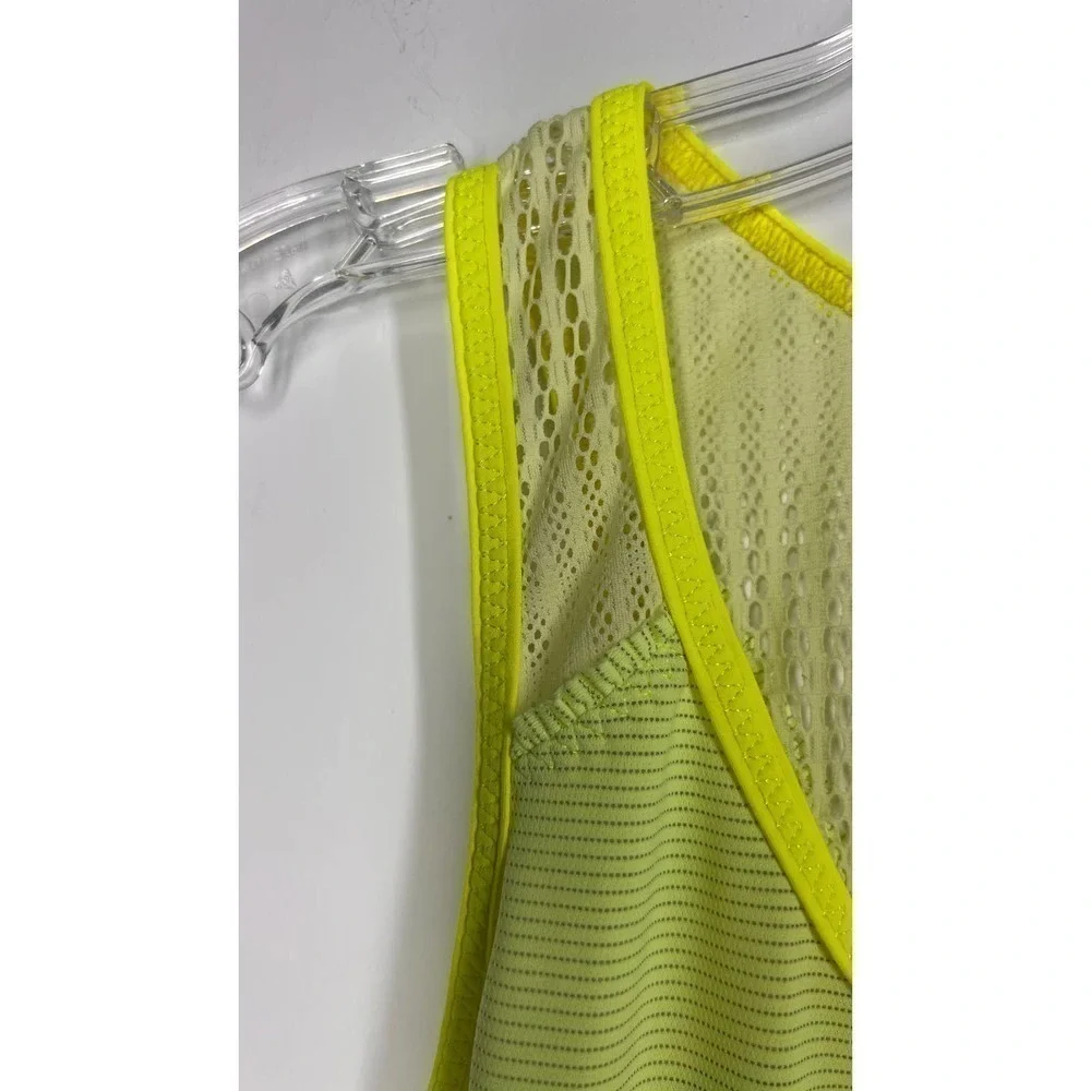 Lululemon Mesh Open Back Tank Neon Size 4 NWOT